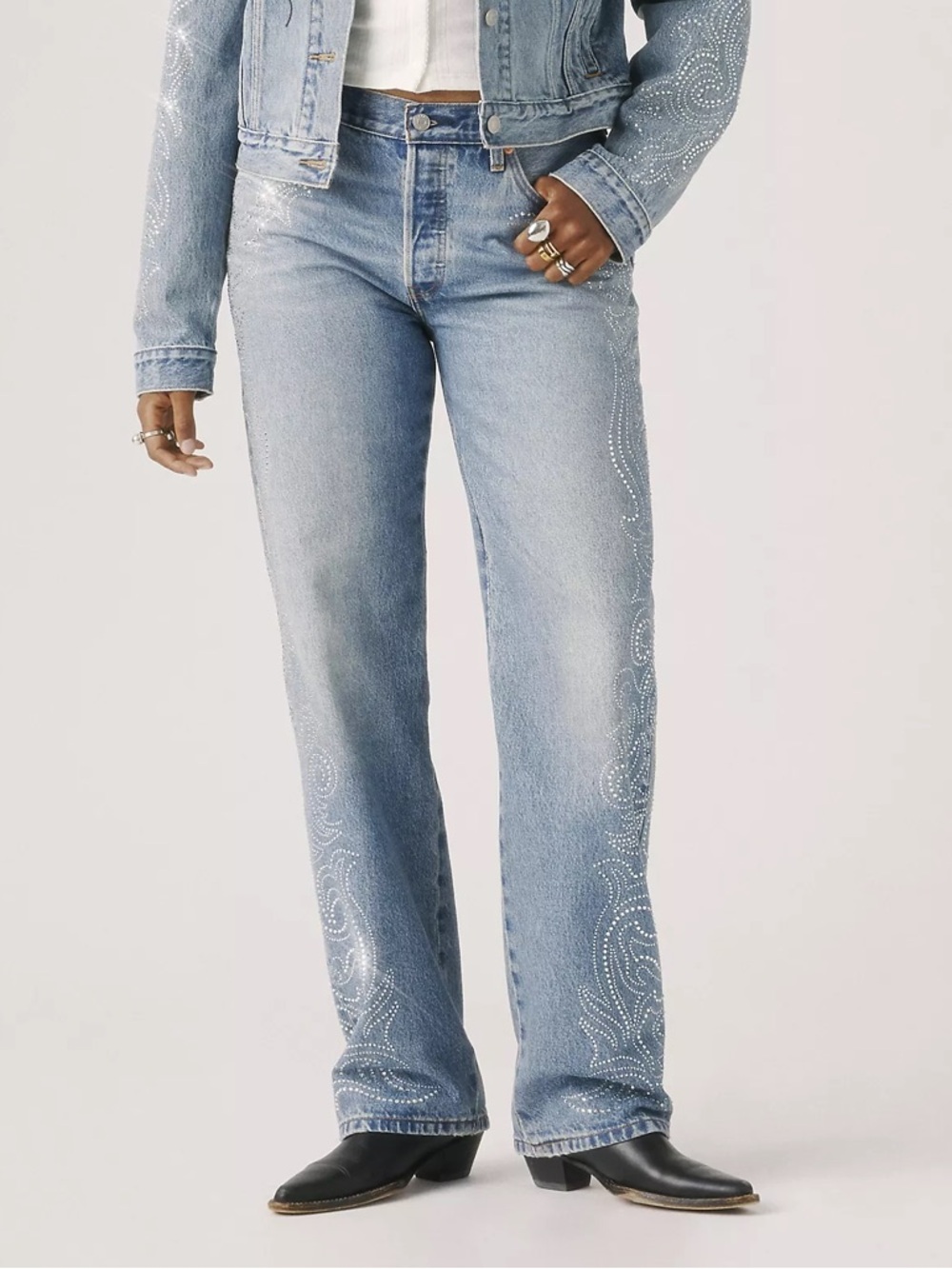 Levi's | Jeans | Nwt Levis X Beyonce 5 90s Jeans In Western Crystal ...